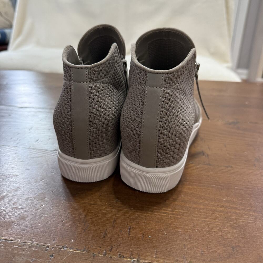 Steve Madden Click Wedge Sneakers Women’s Size 9 M Side Zip Gray - Picture 6 of 15